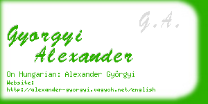 gyorgyi alexander business card