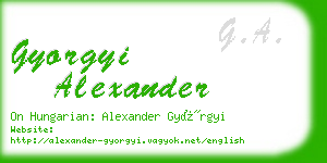 gyorgyi alexander business card